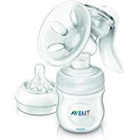 Philips Avent SCF330-20 - Sacaleches- extractor de leche manual- con cojín masajeador- incluye biberón